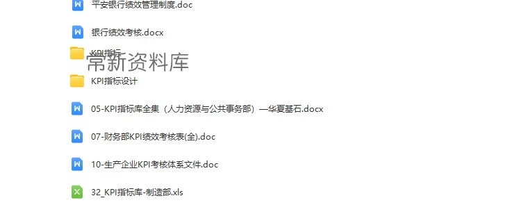 公司企业KPI指标库绩效考核表excel方案制度部门指标设计实操案例插图2