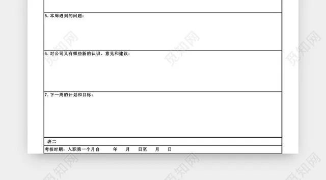 公司试用期员工跟踪考核表EXCEL模板插图1